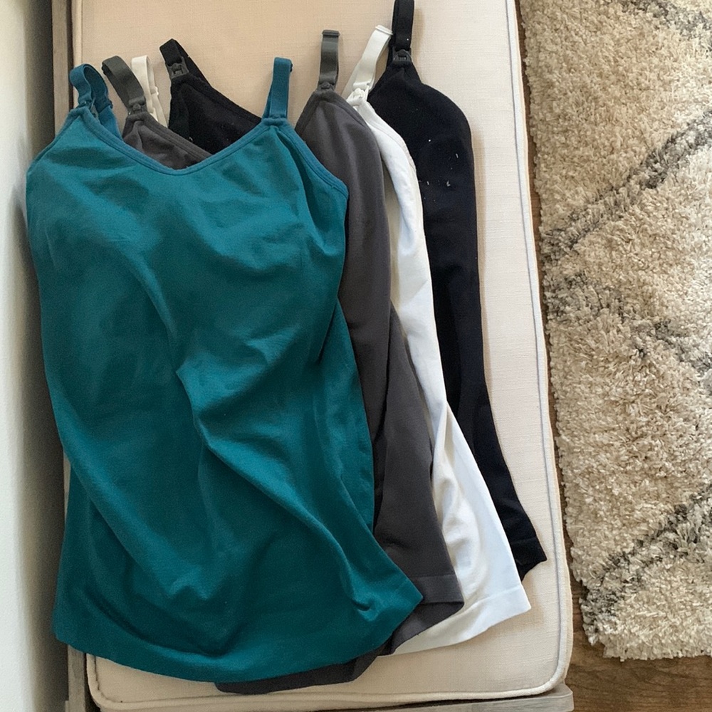 Bundle of 4 Nursing + Maternity Camisoles / Tanks